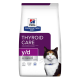 Hill's Prescription Diet Thyroid Care y/d Hundefutterbeutel mit einer dreifarbigen Katze auf der Vorderseite, beschriftet mit "Vom Tierarzt empfohlen."