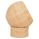 Geflochtenes Strohhundebett mit abgerundetem Oberteil und stabiler Basis, ideal für kleine Tiere.