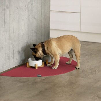 ® - Napfunterlage Halbrund - Öko-Tex und Made in Germany rot 30 cm, 60 cm