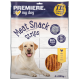 Premiere I Love My Dog Fleischsnack-Streifen Wertpackung, bestehend aus 4 Packungen à 250g, mit 95% Fleischgehalt, gekennzeichnet für Hühnergeschmack.