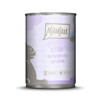 Mjamjam Kitten – Kalb mit Lachsöl 6 x 400 g