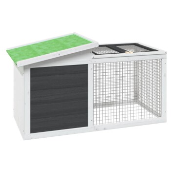 Kaninchenstall 100,5x54x55cm (L x B x H) grau