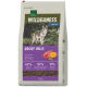 Real Nature Wilderness Adult 'Rocky Hills' Futtersack mit Wolfsbild; 65% Rind & Ziege, 35% Obst/Gemüse, 0% Getreide, 12 kg.