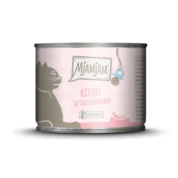 Nassfutter Katze Kitten, Huhn mit Lachsöl 6x200 g