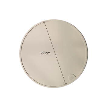 Drei Futtermatten für Haustiere in modernen Farben (beige, dunkelgrau und hellrosa) mit dem Text "Moderne Optik" und "LUCY BALU" geprägt.