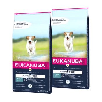 Trockenfutter Hund Small & Medium Breed Adult, getreidefrei mit Fisch 2x12 kg