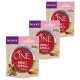 Drie verpakkingen Purina ONE Mini/Kleine hondenvoer, elk 800g, gelabeld "Delicate mit Lachs" met een focus op kleine honden onder de 10kg.