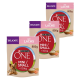 Drei Pakete Purina ONE Mini/Small Hundefutter, jeweils 800 g, mit der Aufschrift "Delicate mit Lachs" und einem Fokus auf kleine Hunde unter 10 kg.