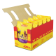 Ein Karton mit mehreren Tüten JOSI DOG Adult Sensitive Hundefutter, beschriftet mit "Sparpaket Value Pack 4,5 kg," mit Bildern von Hunden.