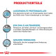 Überschrift PRODUKTVORTEILE; listet AUSGEWÄHLTE PROTEINQUELLEN, EPA/DHA & HAUTBARRIERE, GESUNDE VERDAUUNG. Symbole, rote Krone.