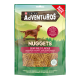 Purina AdVENTUROS Nuggets hondensnacks in een groene zak, met "Wild Zwijn Smaak" prominent. Laag in vet, geen toegevoegde kleuren.