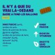 Barre à fond les ballons, dinde fraîche, 40% dinde, ingrédients listés, riche en vitamines, recette sans céréales, fond sur fond turquoise.