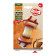 Hundekauspielzeug mit der Aufschrift "Rawhide Alternative" und "Extreme Chew" sowie "Rindfleischgeschmack für das Leben" auf der Verpackung, geeignet für Hunde von 0-16 kg.
