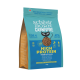 Blue and orange bag of Schesir Born Carnivore high protein cat food with fresh herring and salmon, 1.25kg.