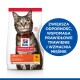Torba karmy dla kotów Hill's Science Plan z tabby kotem na przodzie, z tekstem podkreślającym korzyści dla dorosłych kotów w języku polskim.