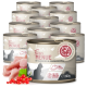 Dosen von Peavet Feines Menü Katzenfutter mit Kaninchen und Johannisbeeren, 98 % Fleisch, zucker- und getreidefrei, jeweils 200 g.