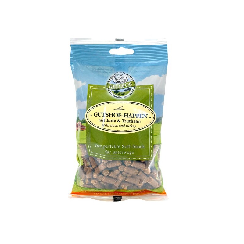 Bellfor Soft-snack mit Ente und Truthahn - Gutshof-Happen - 200g