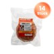 Miracle Dog Snacks Donut Huhn Hundesnack in transparenter Verpackung mit Etikett und orangefarbenem „14 Stück“-Abzeichen.