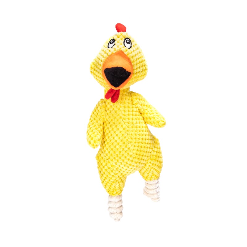 nobleza Hundespielzeug Screaming Chicken gelb