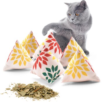 Canadian Cat Company Catnipspielzeug 6x Schmusepyramide Reggae Flower