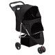 Hundewagen 80x46x98cm (L x B x H) schwarz