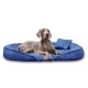 ® XENIA - Orthopädisches Hundebett / Hundesofa blau 1,45 m, 20 cm, 1,05 m