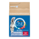 Sac de nourriture pour chat Purina ONE Bifensis, emballage kraft bleu avec un chat gris à poil long et le texte « Spécial Chat Stérilisé »
