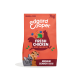 Orange Edgard Cooper 7kg dog food bag, grain-free, with FRESH CHICKEN AND SALMON, chicken silhouette and two cartoon dogs, "Medium Senior Dog"