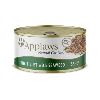 Dose Applaws Naturkatzenfutter mit Thunfischfilet und Algen, als 100% natürlich gekennzeichnet, 156g.