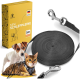 Schwarze 5m ausziehbare Leine für Haustiere, mit einer Verpackungsbox, die eine Katzenillustration und den Text "MINI SCHLEPPLEINE" und "GRÖßE" zeigt.