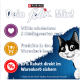 Purina 'Dein felix Mix!'-Anzeige mit einem lächelnden schwarz-weißen Kater; deutscher Text: 3+ Geschmacksrichtungen auswählen, in den Warenkorb legen, 10% Rabatt erhalten.