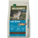 Sac de croquettes pour chiens adultes Real Nature Wilderness, saveur Pure Salmon avec image de loup, '60% 40% 0%', 12 kg