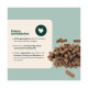 Label 'Puppy Getreidefrei' mit Truthahn-Symbol und einem Haufen braunen, getreidefreien Kibbles, Aufschrift '100% getreidefrei' und Zutatenangaben.