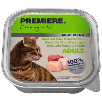 Meat Menu Adult Bœuf à la dinde et au lapin 16x100 g