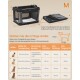 Transportbox für Haustiere, beschriftet mit "M" (76,2 x 53,4 x 53,4 cm), zusammenklappbar, für Haustiere bis zu 66 cm hoch, 43 cm lang, 25 kg. Text auf Deutsch.