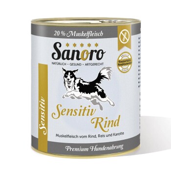 Sensitiv Rind Menü mit Reis und Karotte 6x800g