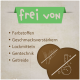 Bild zur Förderung von Haustierfutter mit einem grünen "frei von" Banner, das Zutaten auflistet: keine Farbstoffe, Geschmacksverstärker, Lockstoffe, GVO oder Getreide.