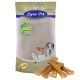 Verpackung von Lyra Pet Hundeleckerlis mit drei Hunden und einer Katze, mit dem Etikett "Lyra Nature Power" und dem Siegel "10 Jahren Best Quality".