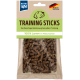 Hunde-Trainingssticks in einer durchsichtigen Tüte, beschriftet mit 'TRAINING STICKS', mit einer Hundesilhouette und dem Text '100% Lamm im Fleischanteil.'
