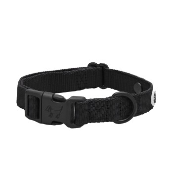 Hundehalsband Recyceltes Polyester schwarz M
