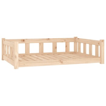 Hundebett Massivholz Kiefer naturfarben 75,5 cm, 28 cm, 1,055 m