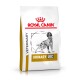 Royal Canin Veterinär Urinary U/C Hundefutterbeutel mit einer Silhouette eines Hundes, auf dem der Markenname und die Produktdetails deutlich angezeigt werden.
