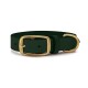 Leder Halsband Dunkelgrün XL