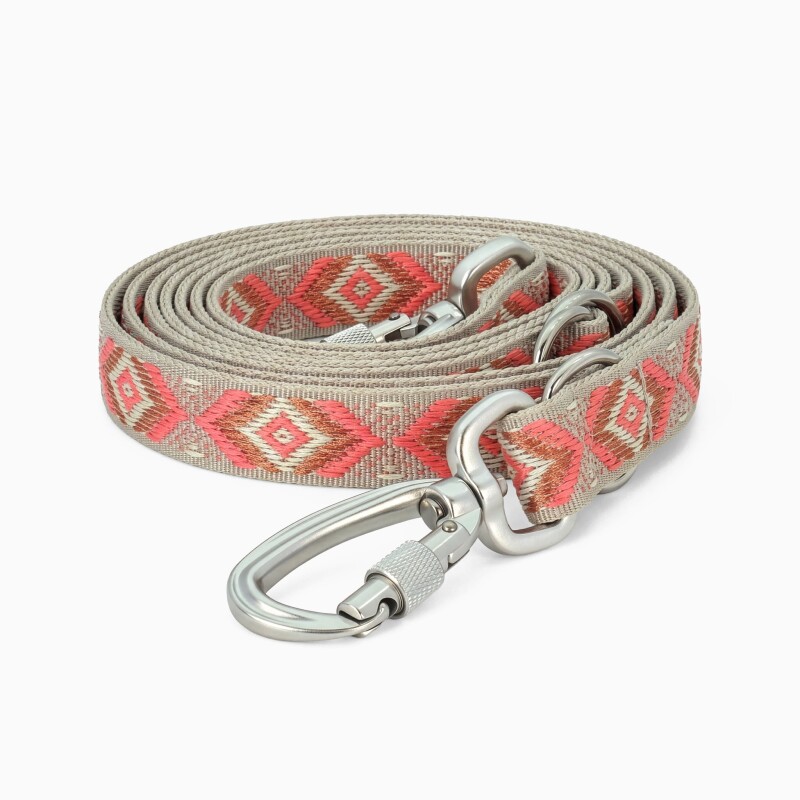 THE DOG IDEA Boho-Chic Hundeleine Coral 2 m