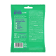 Grüne Verpackung für "Top Dog Bites" Hundeleckerlis, mit Text, der "pflanzenbasiert", "kalorienarm" und "getreidefreies Rezept" hervorhebt.