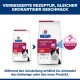 Hill's Prescription Diet Digestive Care i/d Katzenfutterbeutel, alte und neue Verpackung, mit ActivBiome+ Digestion-Logo.