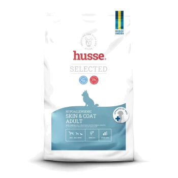 Beutel "Ocean Care Mini" Hundefutter von Husse, hypoallergen, 75% tierisches Protein, fördert gesunde Haut und Fell.