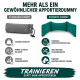 Türkisfarbener Hundebiss-Trainingsärmel mit Reißverschluss und schwarzen Klettverschlüssen, beschriftet mit "Romney".