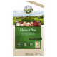 Hundefutterverpackung mit "Bellfor Premium Pur FleischPlus" mit 69% Fleischgehalt, geeignet für normal aktive Hunde, auf Deutsch.