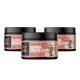Drei Gläser "Petstile Dog Superfoods Super Skin & Coat" Pulver, jeweils 100g, die die Hautfeuchtigkeit und ein gesundes Fell fördern.